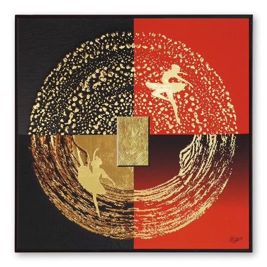 Golden Embossed Wall Painting For Home Decoration , Paintings for Living Room , Modern Art Wall Pinting, For Home Decor (12X12 INCH)