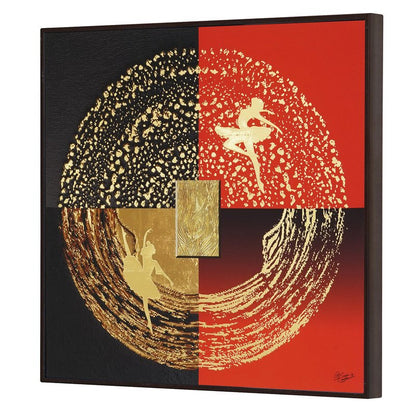 Golden Embossed Wall Painting For Home Decoration , Paintings for Living Room , Modern Art Wall Pinting, For Home Decor (12X12 INCH)