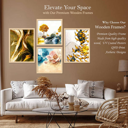 SET OF 4 DIGITAL WALL PAINTING