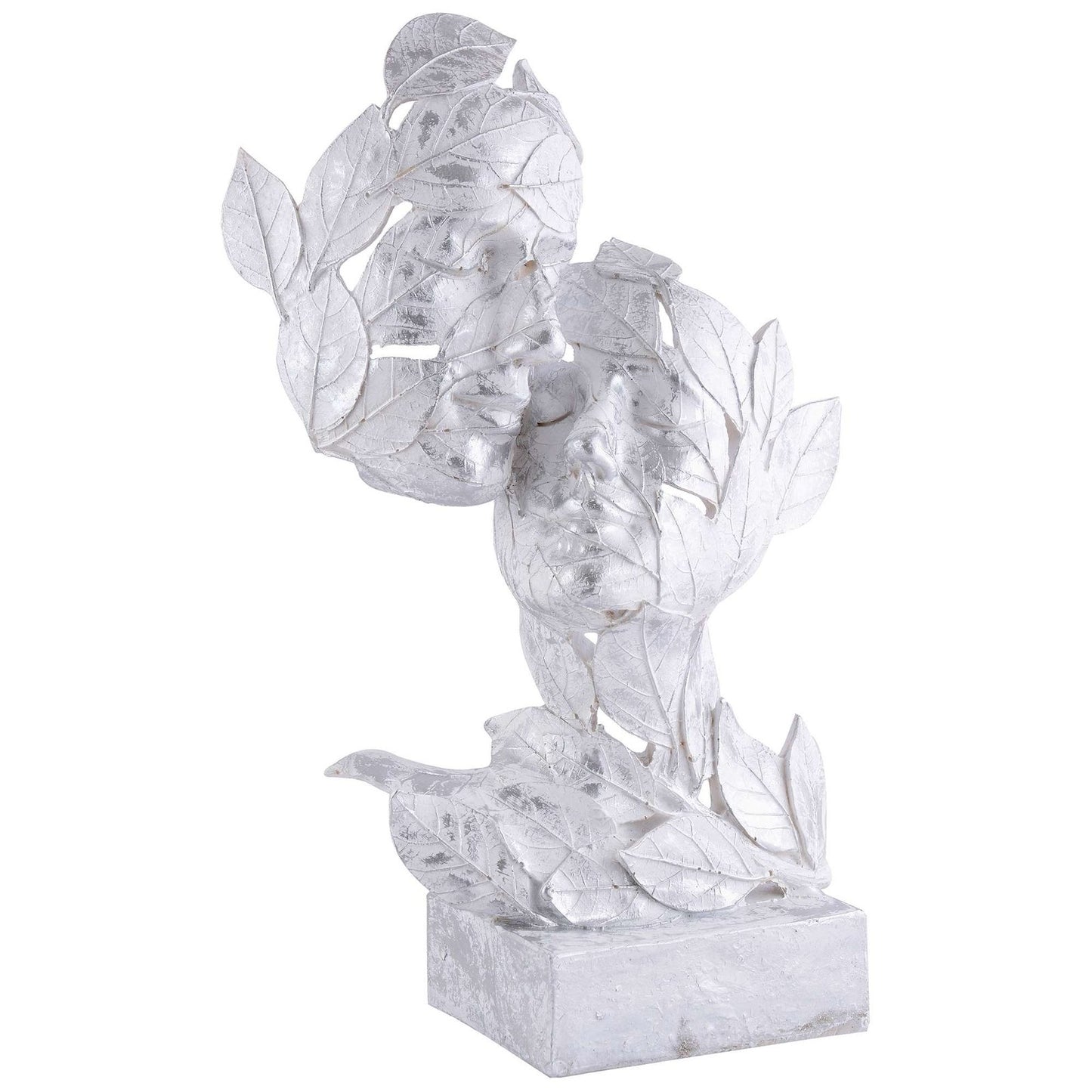 RomentIc Love Couple Face Statue silver Showpiece for Home Decor in Showpieces &amp;Figurine table Decorations Items