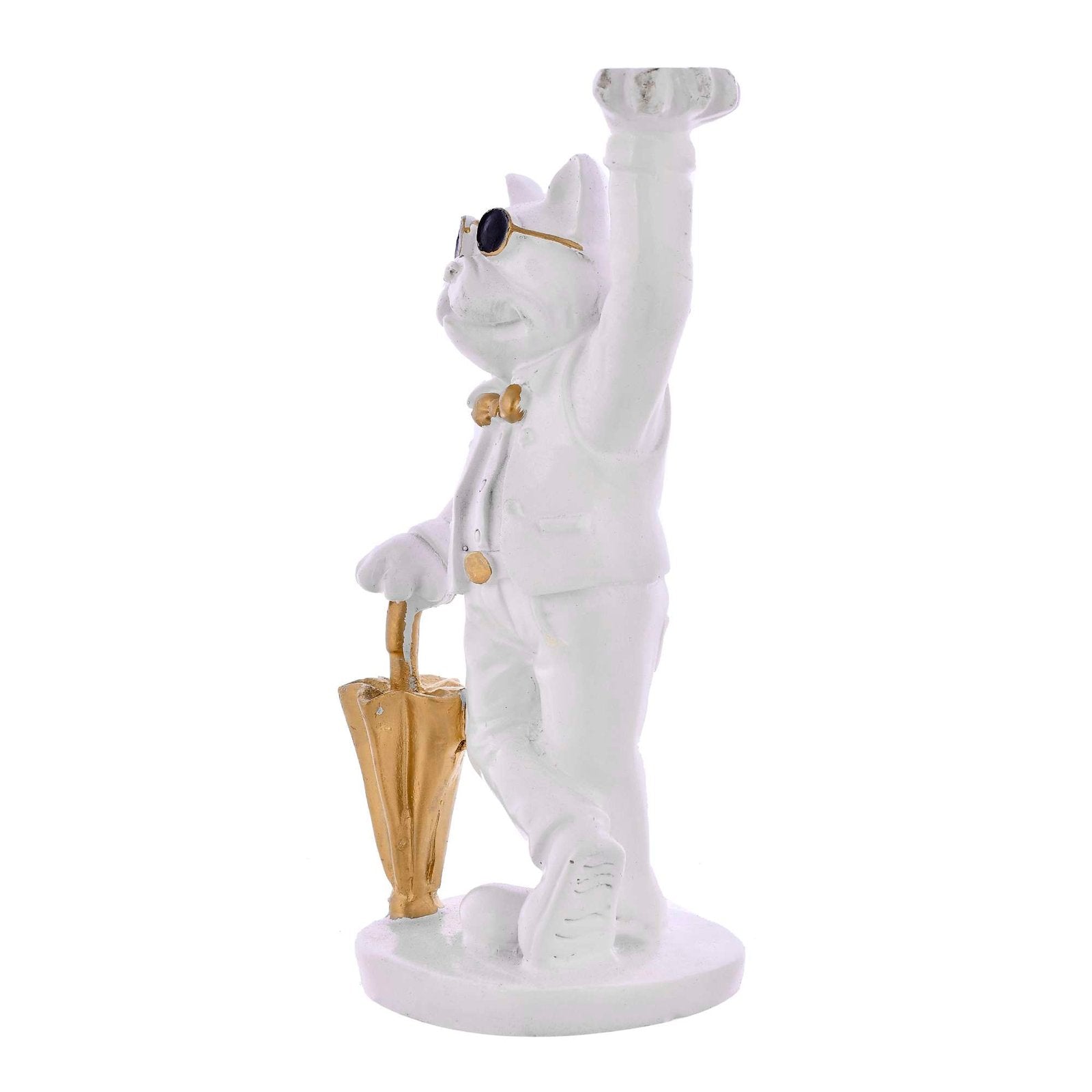 Standing White Bull Dog Sculpture