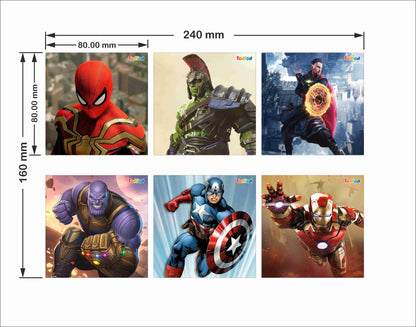 Wooden Jigsaw Puzzles - Marvel Avengers Anime Cartoon Characters for Kids (54 Pieces)