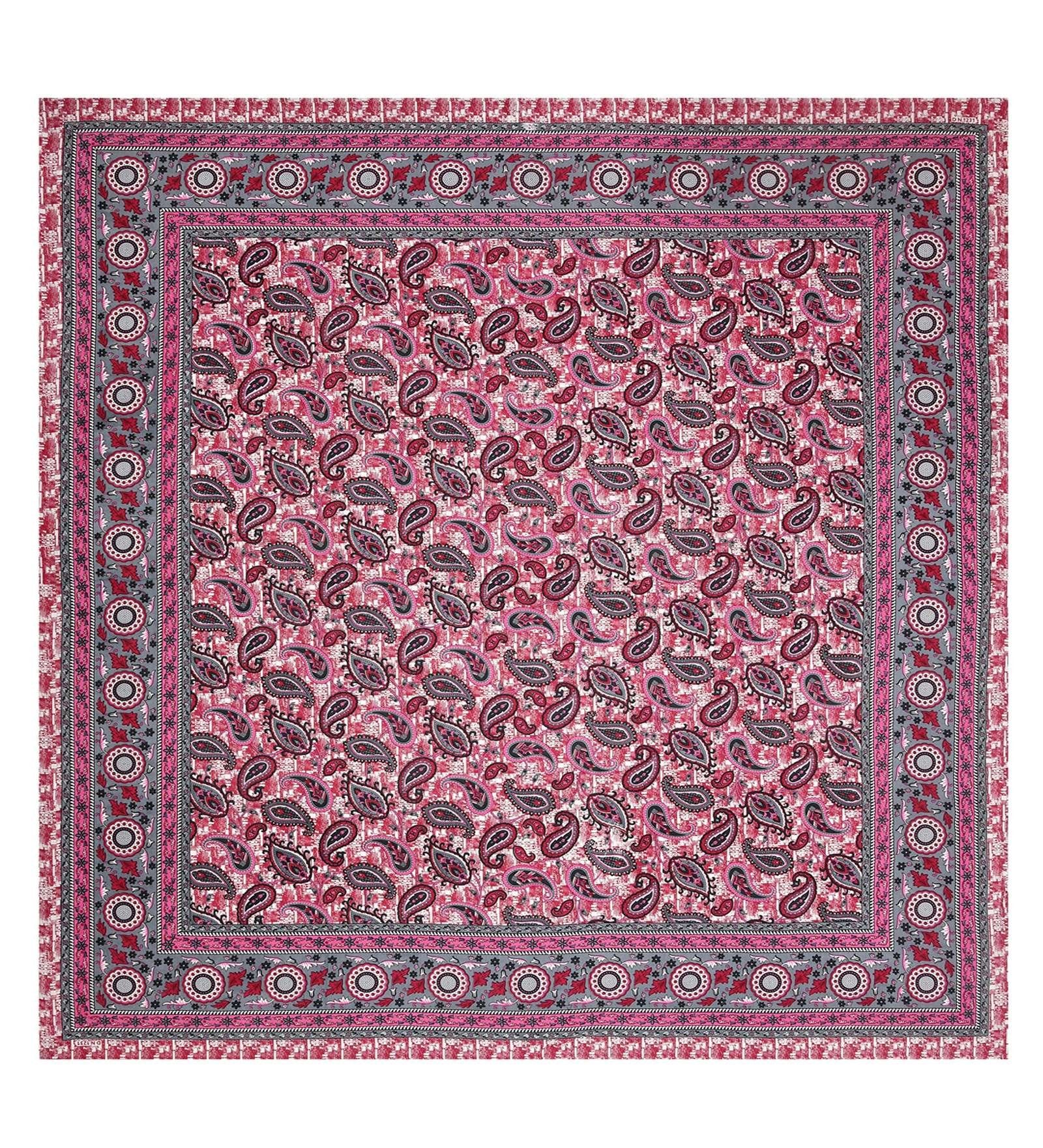 100% Pure Cotton Traditional Printed Bedsheet for Double Bed King Size Bedsheet with 2 Pillow Covers