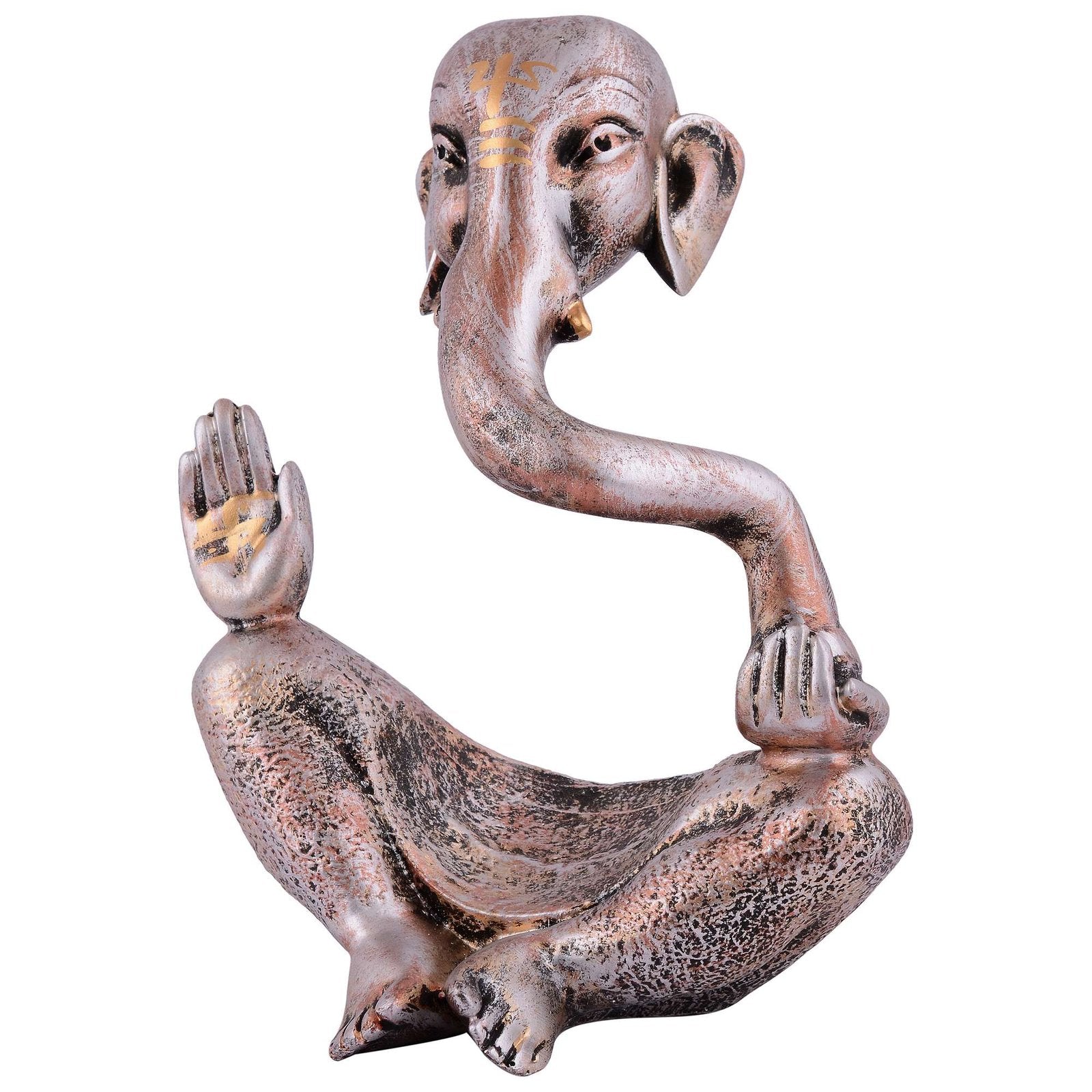 Ganesha Statue Idol Shriganesh Bhagwan Murti / Home, Office Decor / Car Dashboard / Side Table Brass Ganpati / Lord Vinayaka Statue / God of Luck & Success Sculpture / Gift Items