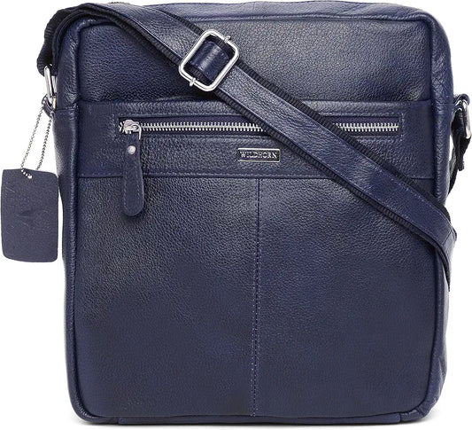 WildHorn Urban Edge Leather Sling Messenger Bag for Men I Dimension: L- 11 inch H- 12.5 inch W- 2.5 inch