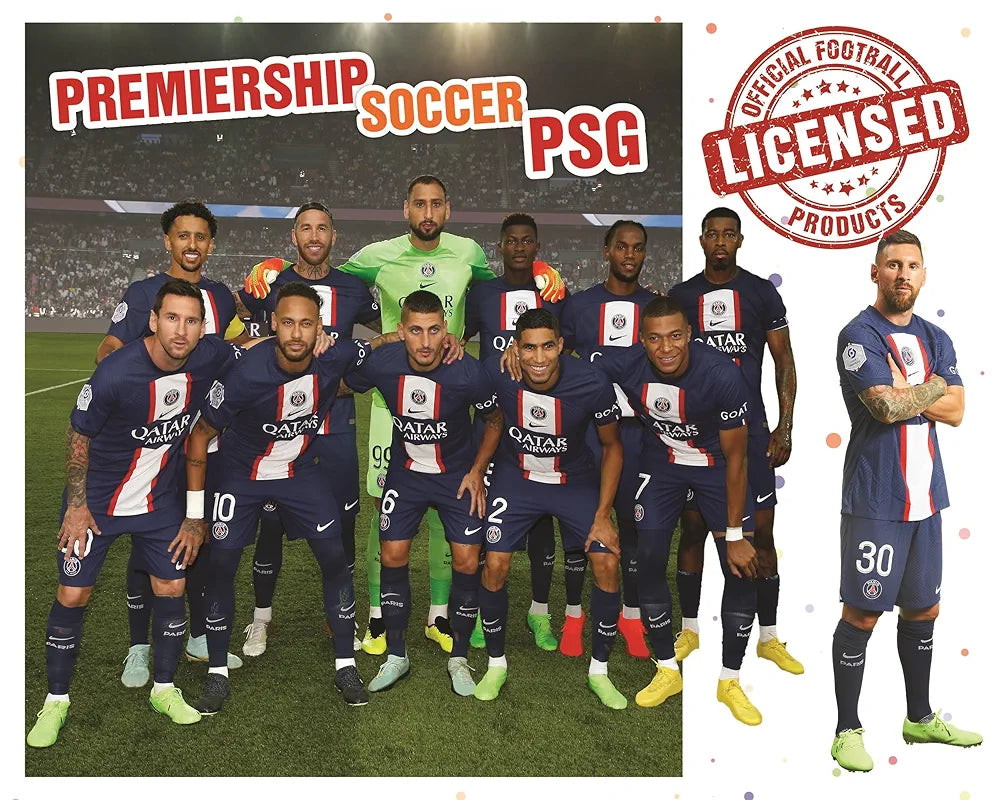 Popcorn Games Premiership Soccer PSG Paris Saint Germain 160 Zigsaw Puzzles 6+ | Messi, Neymar,Sergio & Others - Official Football Licensed Product