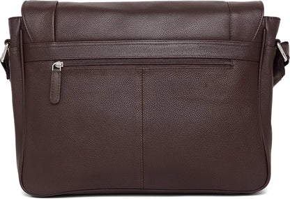 WildHorn Classic Leather 13 inch Laptop Messenger Bag for Men I Office Bags I Travel Bags I Adjustable Strap