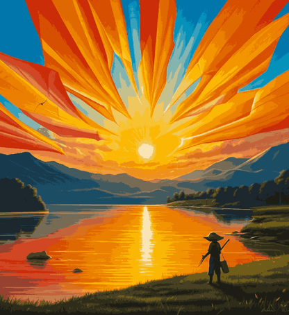 A boy in Sunset