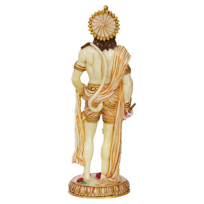Marble Standing Hanuman Ji murti for Pooja Room Standing Hindu Lord Hanuman Statue for Home Temple Hotel Pooja Bajrangbali Idol Bala ji Murti Best for Gift