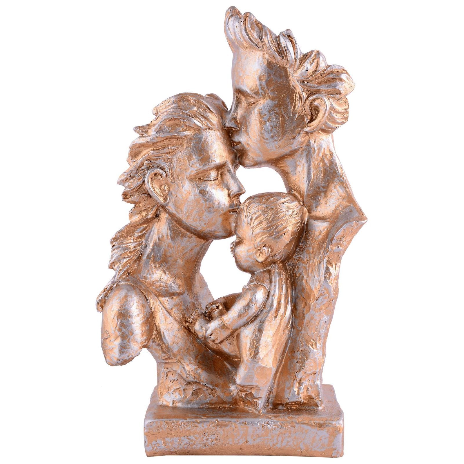 FAMILY Of Three Ornaments Abstract Home Souvenirs Statues Decoration for Home Character gray