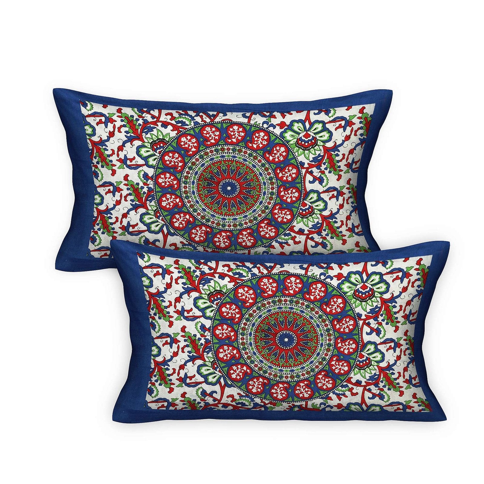100% Pure Cotton Traditional Printed Bedsheet for Double Bed King Size Bedsheet with 2 Pillow Covers