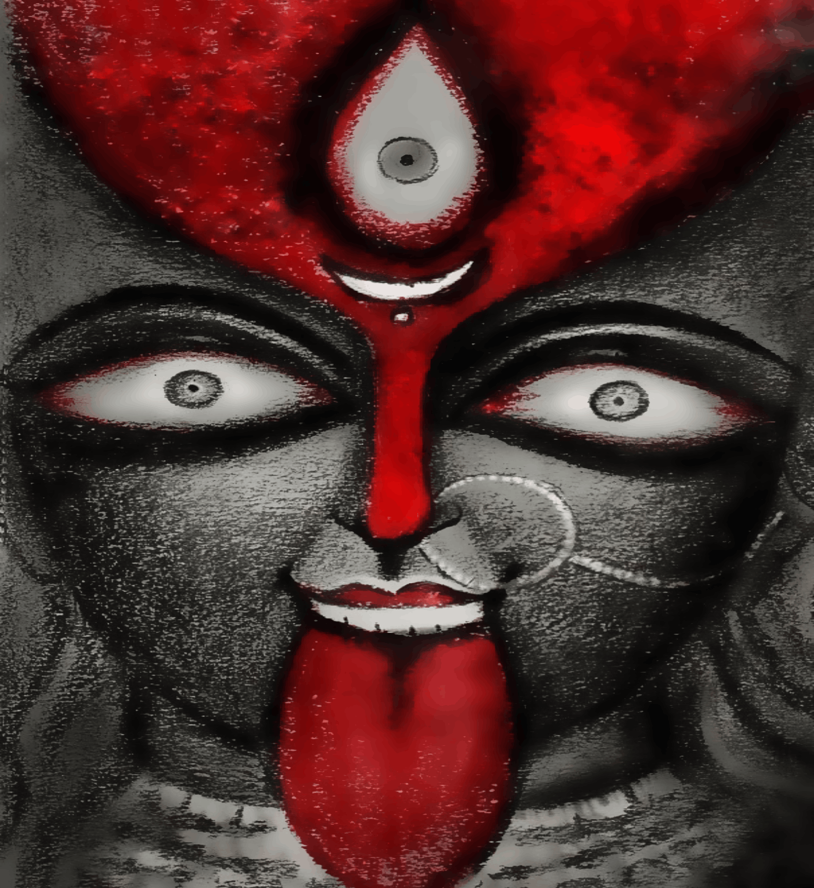 Kali Maa Anger eyes