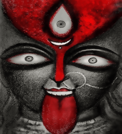 Kali Maa Anger eyes