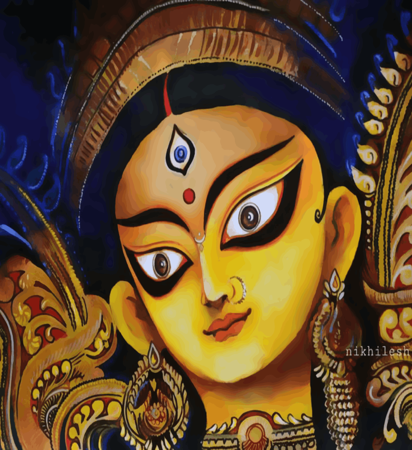 Durga Maa Smiling
