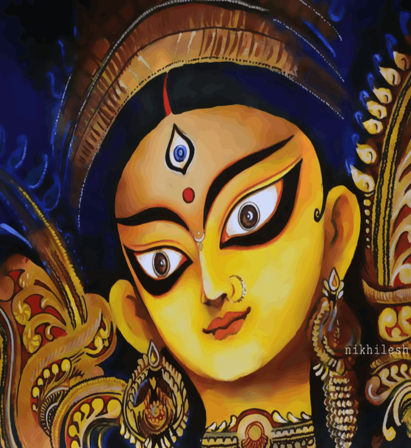 Durga Maa Smiling