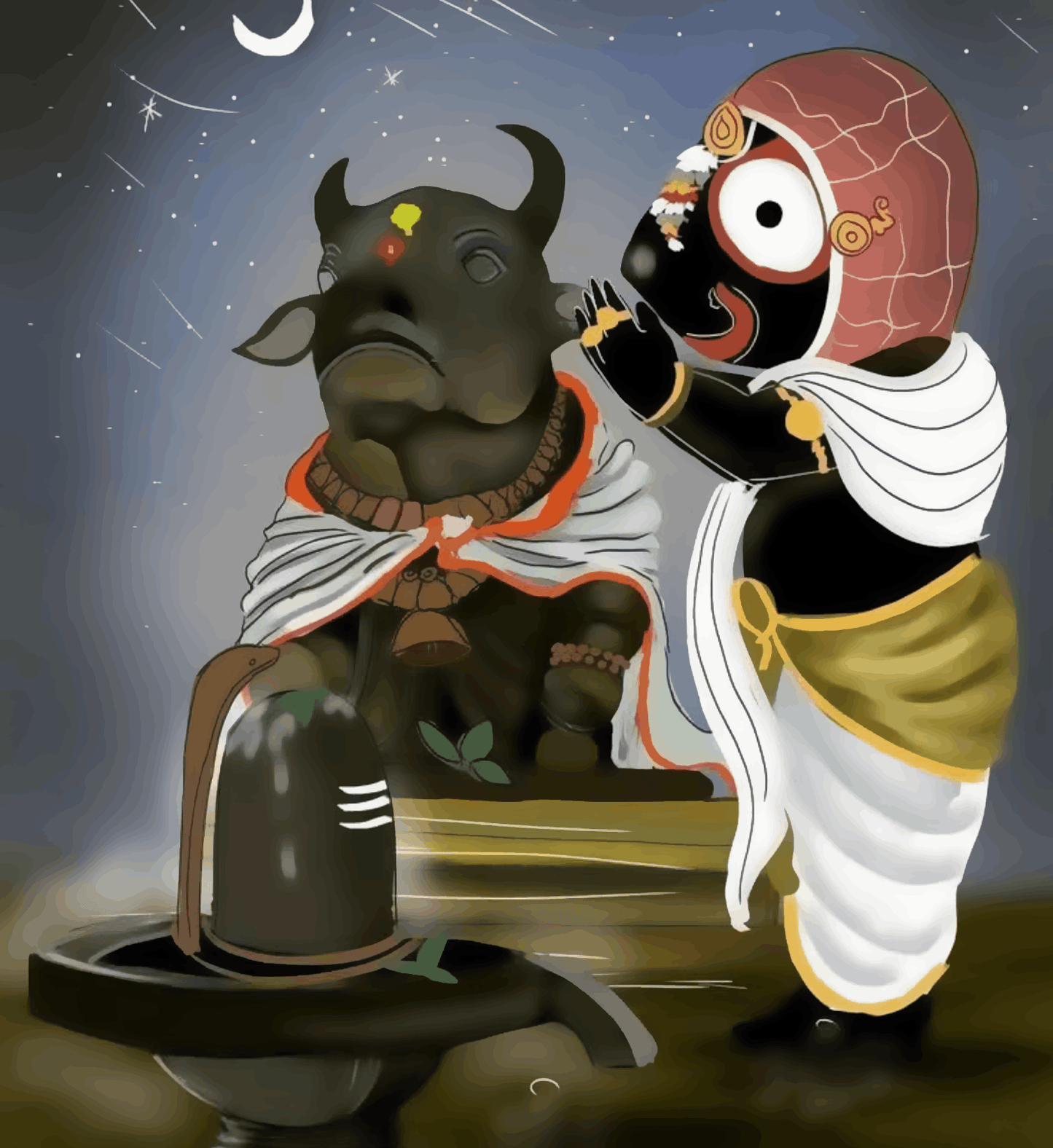 Jagannathji and Nandiji