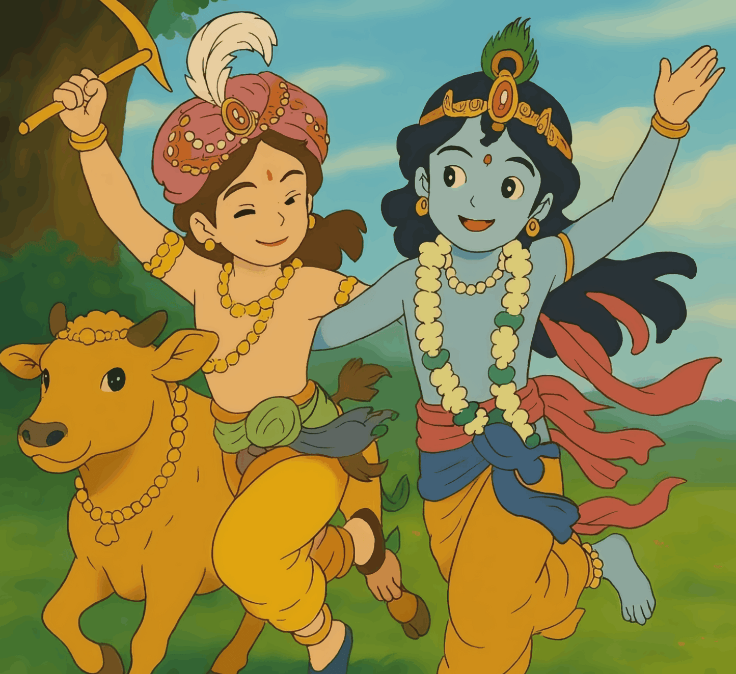 Gokul ke Masti Raajkumar - Ghibli Addition Krishna and Balram