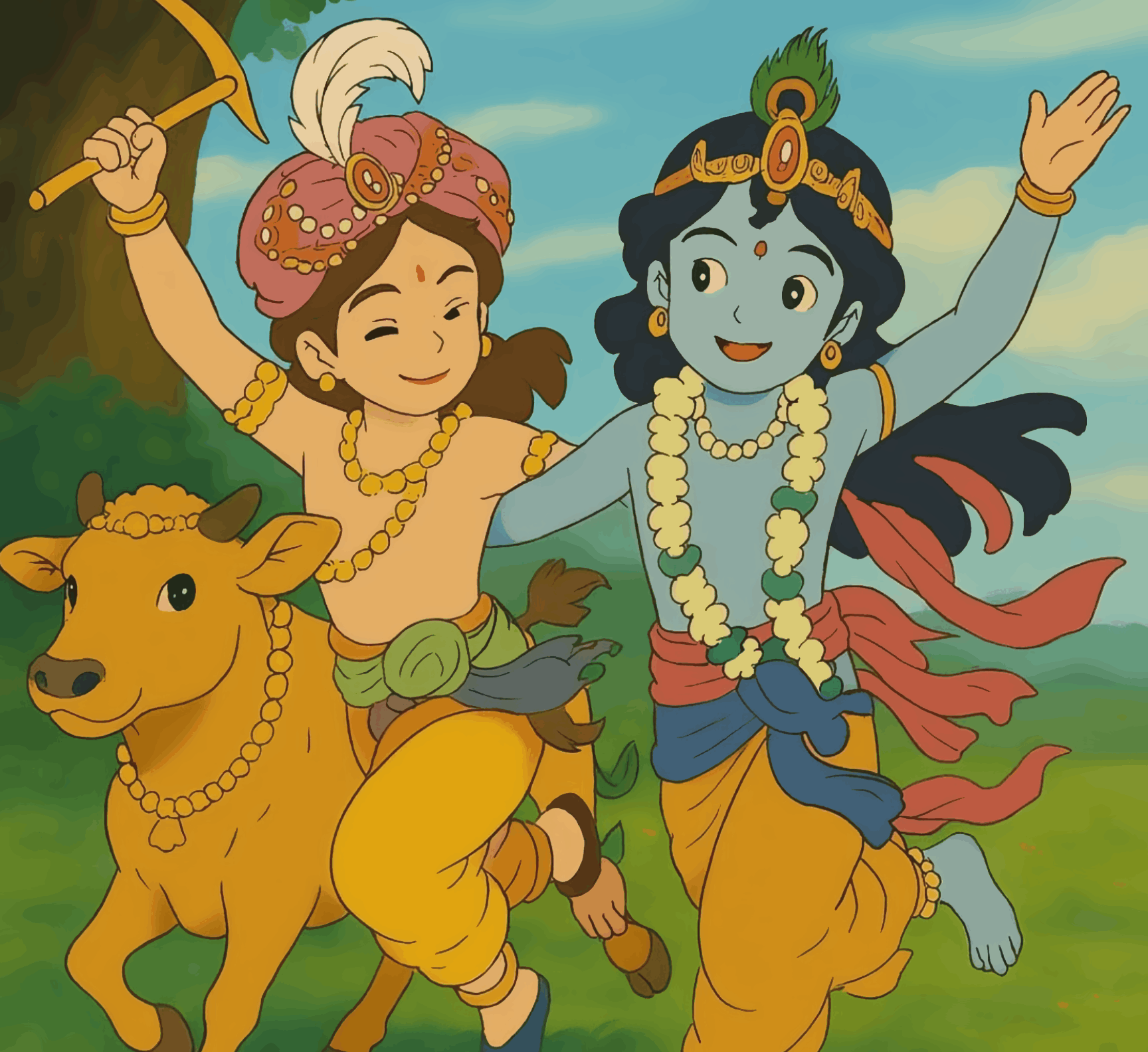 Gokul ke Masti Raajkumar - Ghibli Addition Krishna and Balram