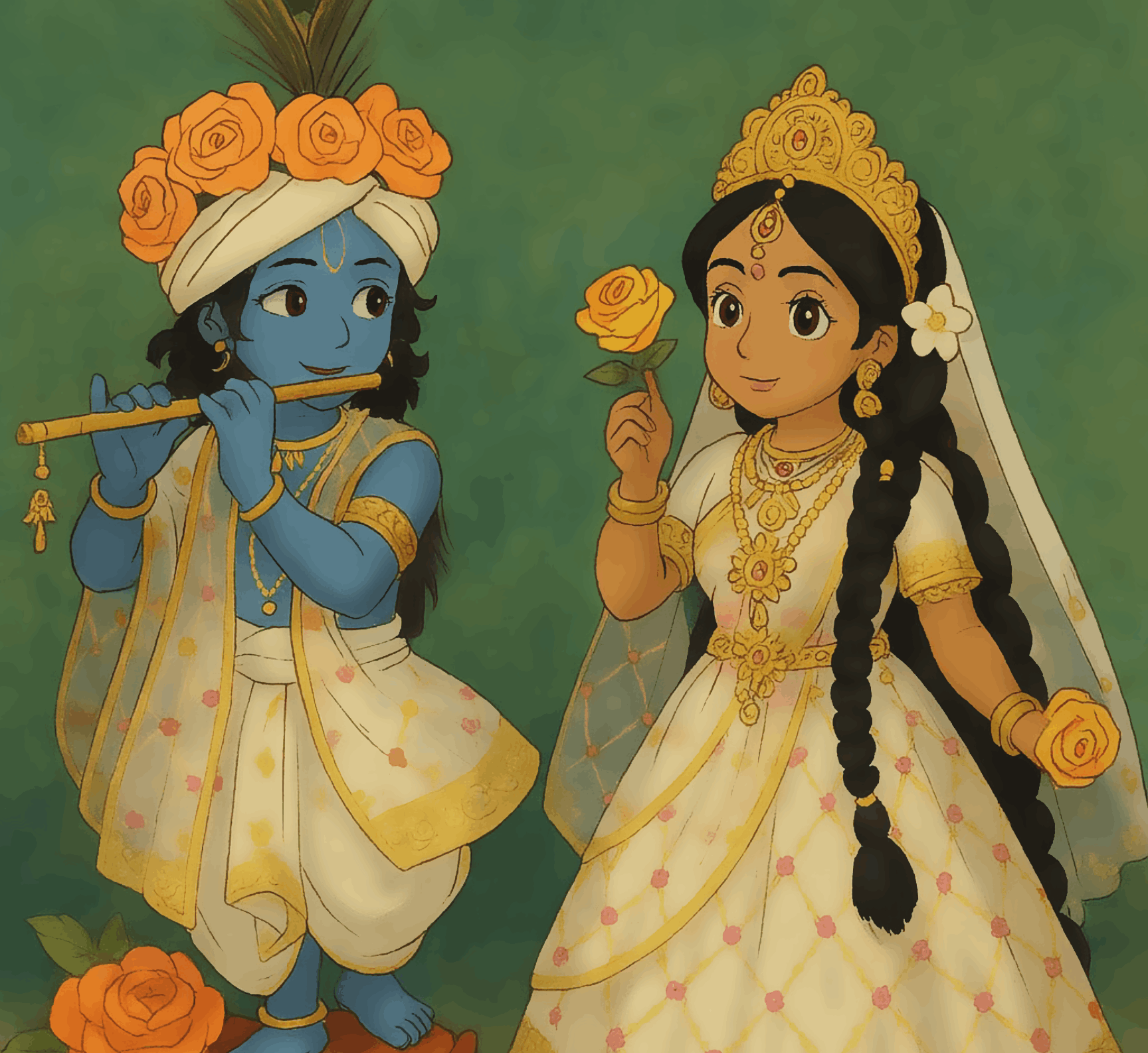 Madhur Milan - Ghibli Addition Radha Krishna