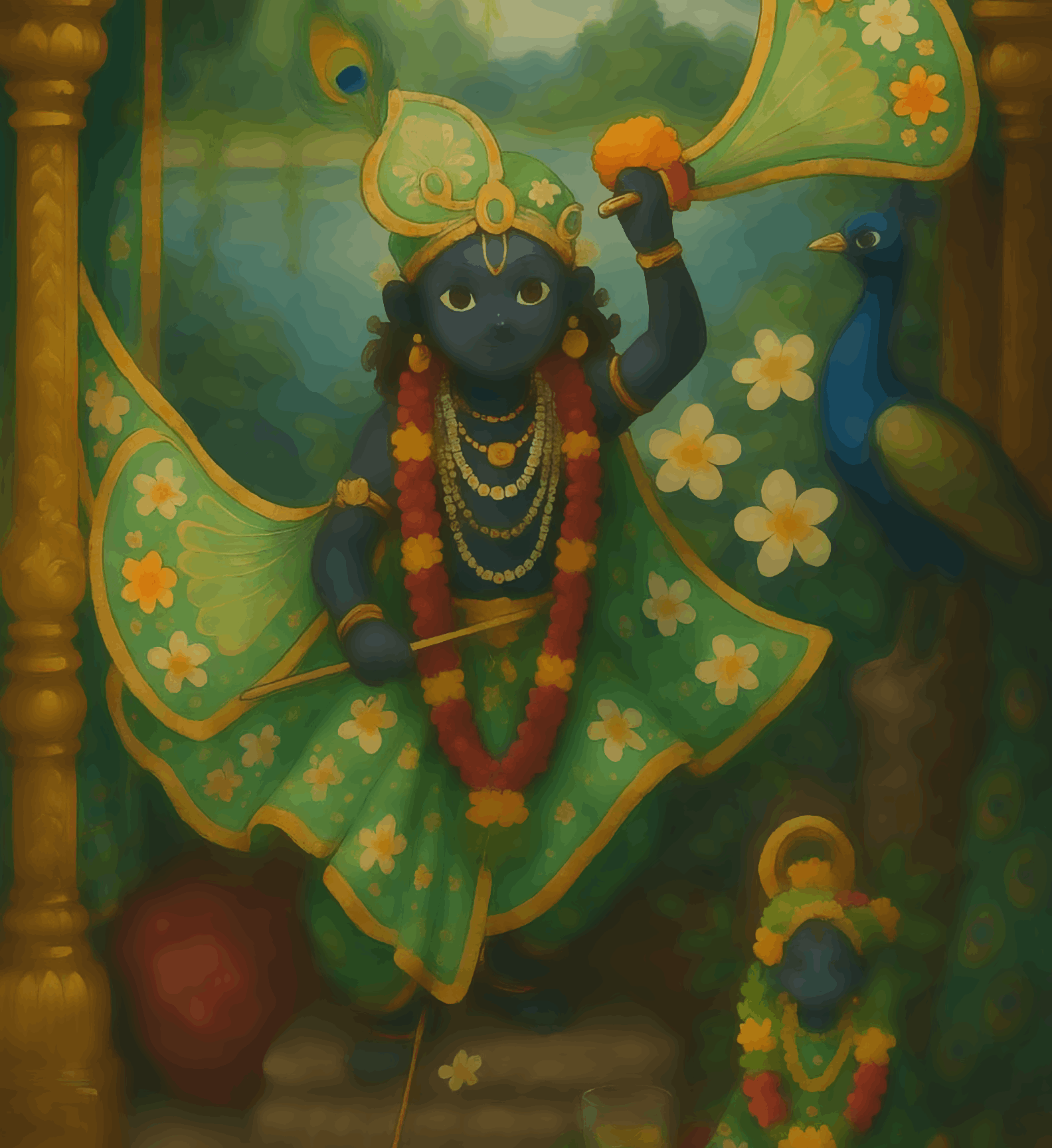 Krishna's Green Realm - Ghibli Addition Krishna