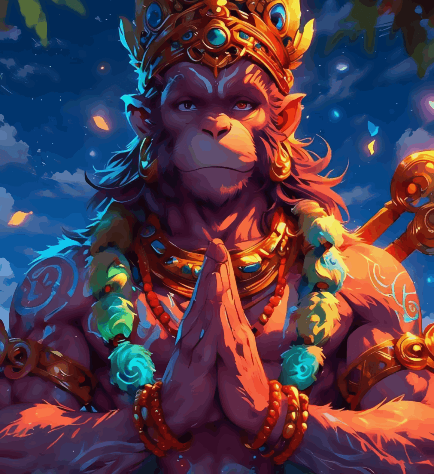 Traquil warrior : Hanuman's Spiritual Power