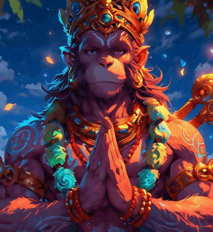 Traquil warrior : Hanuman's Spiritual Power