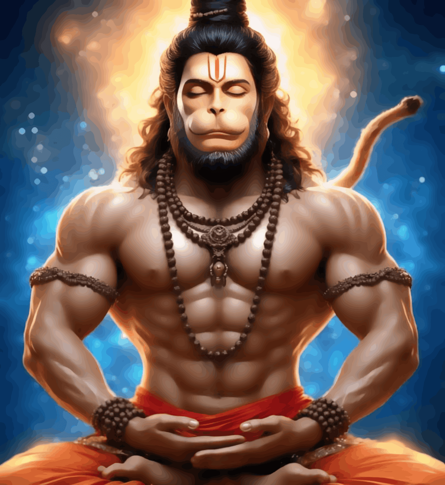 Calm and Collected - Hanumanji's Meditative Pose