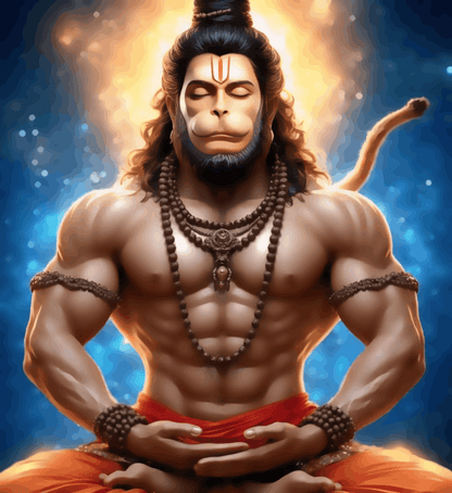 Calm and Collected - Hanumanji's Meditative Pose