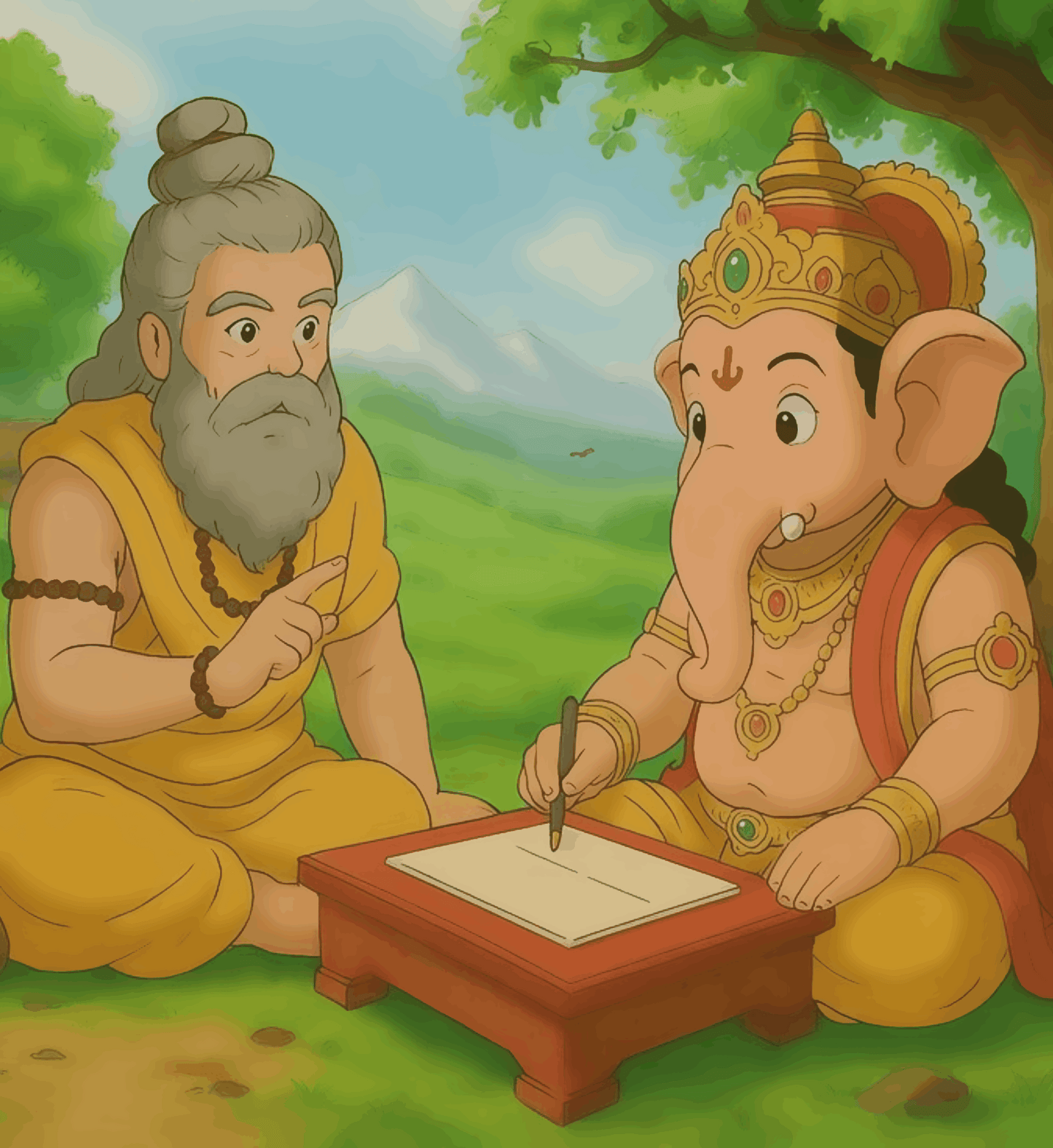 Ved Vyasji Ganesh - Ghibli Addition