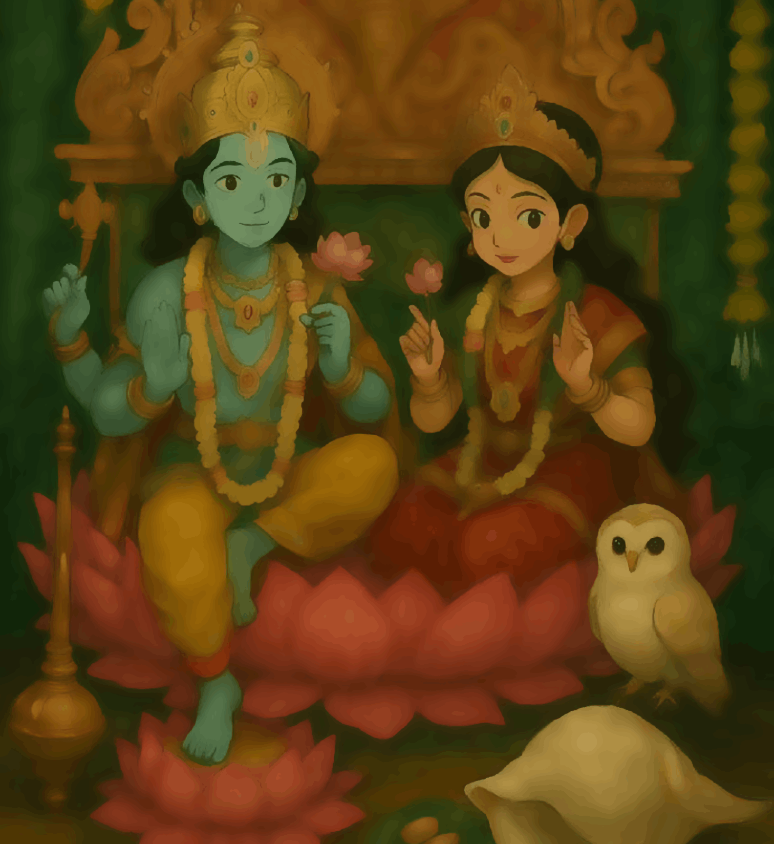 Shri Lakshmi Narayan - Ghibli Addition Vishnu