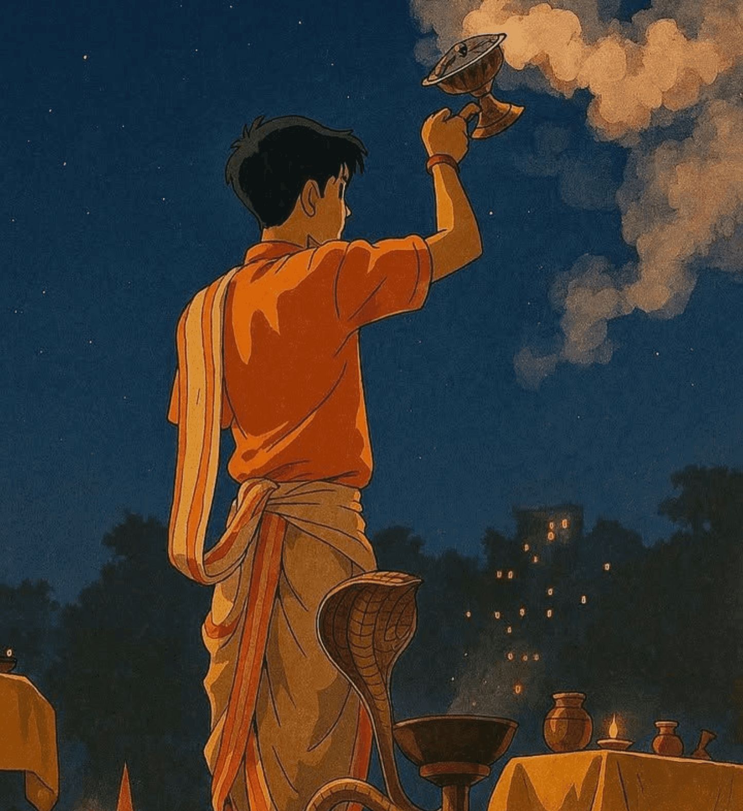 Aarti on The Ghat - Ghibli Edition