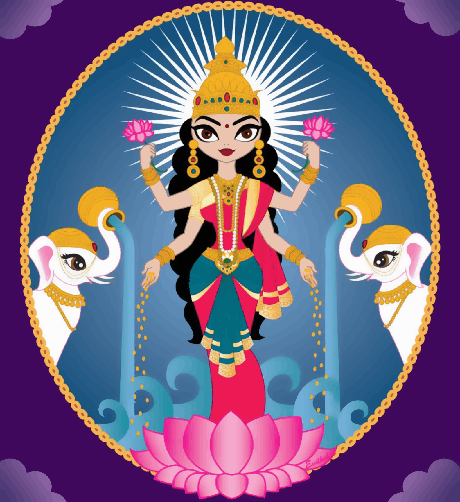 Lakshmi Mata Modern Portrait