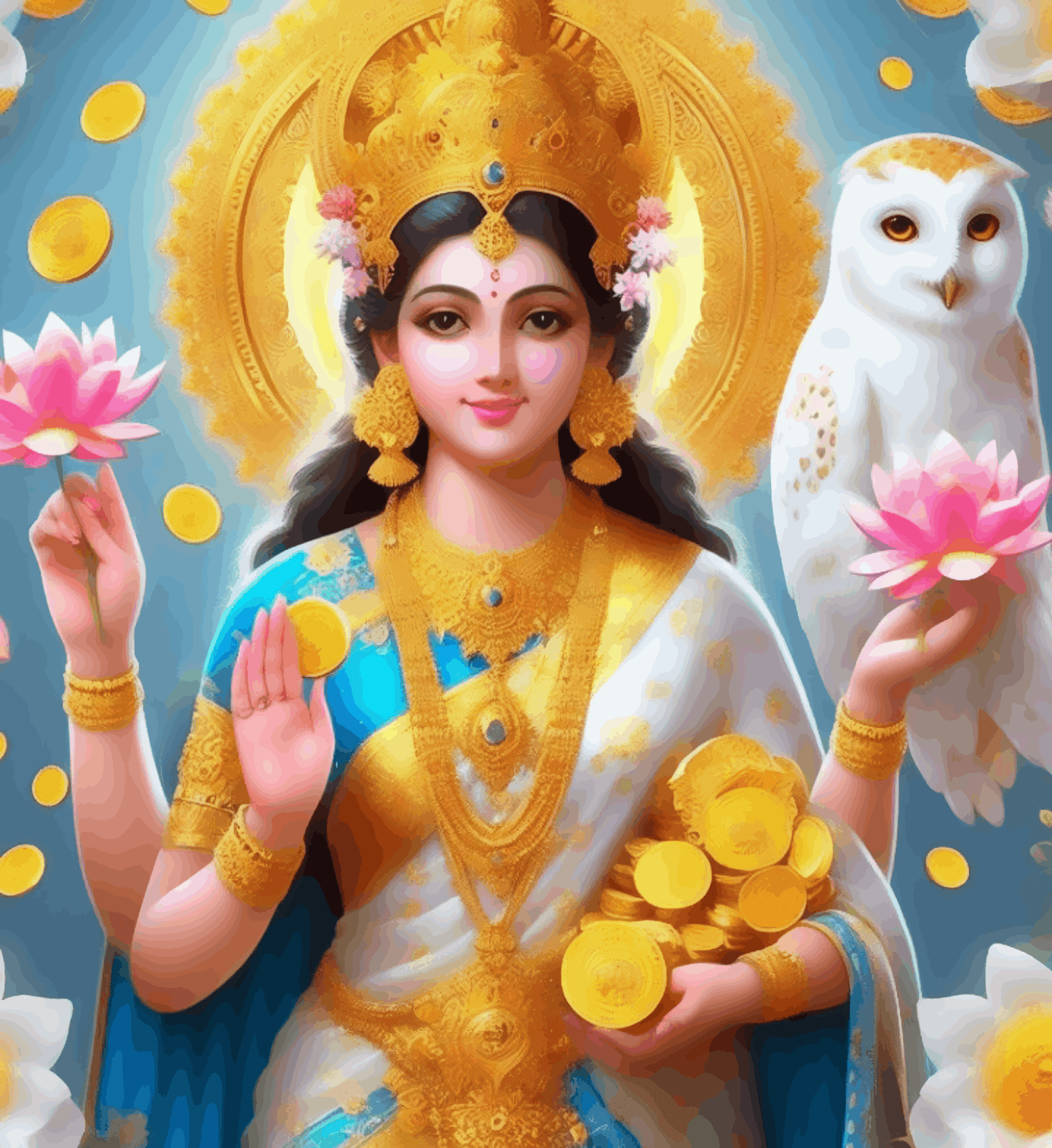Goddess Laxmi with Owl