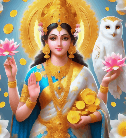Goddess Laxmi with Owl