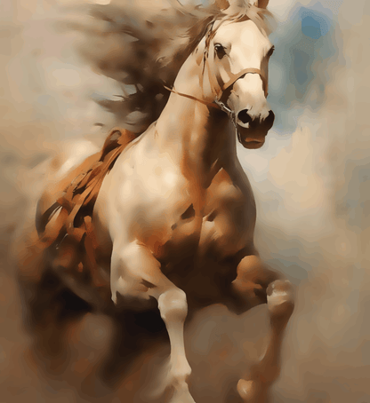 The horse with Saddle
