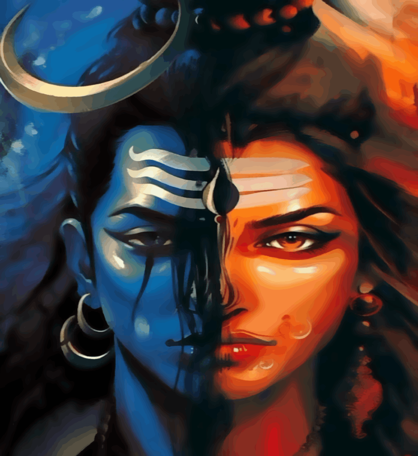 Shivji And Parvati Maa Portrait