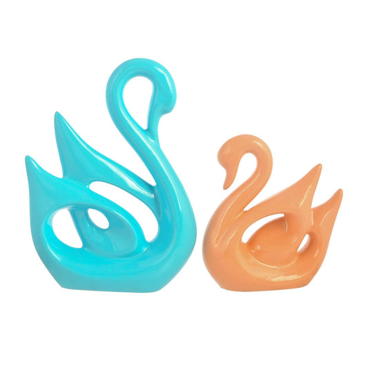 Polyresin Swan Pair