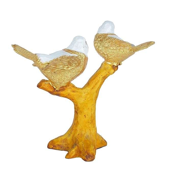 Resin Handcrafted Birds Couple On Tree Showpiece Bird Statue For Home Dcor Living Room Bedroom Table Top Antique Garden Decoration Items