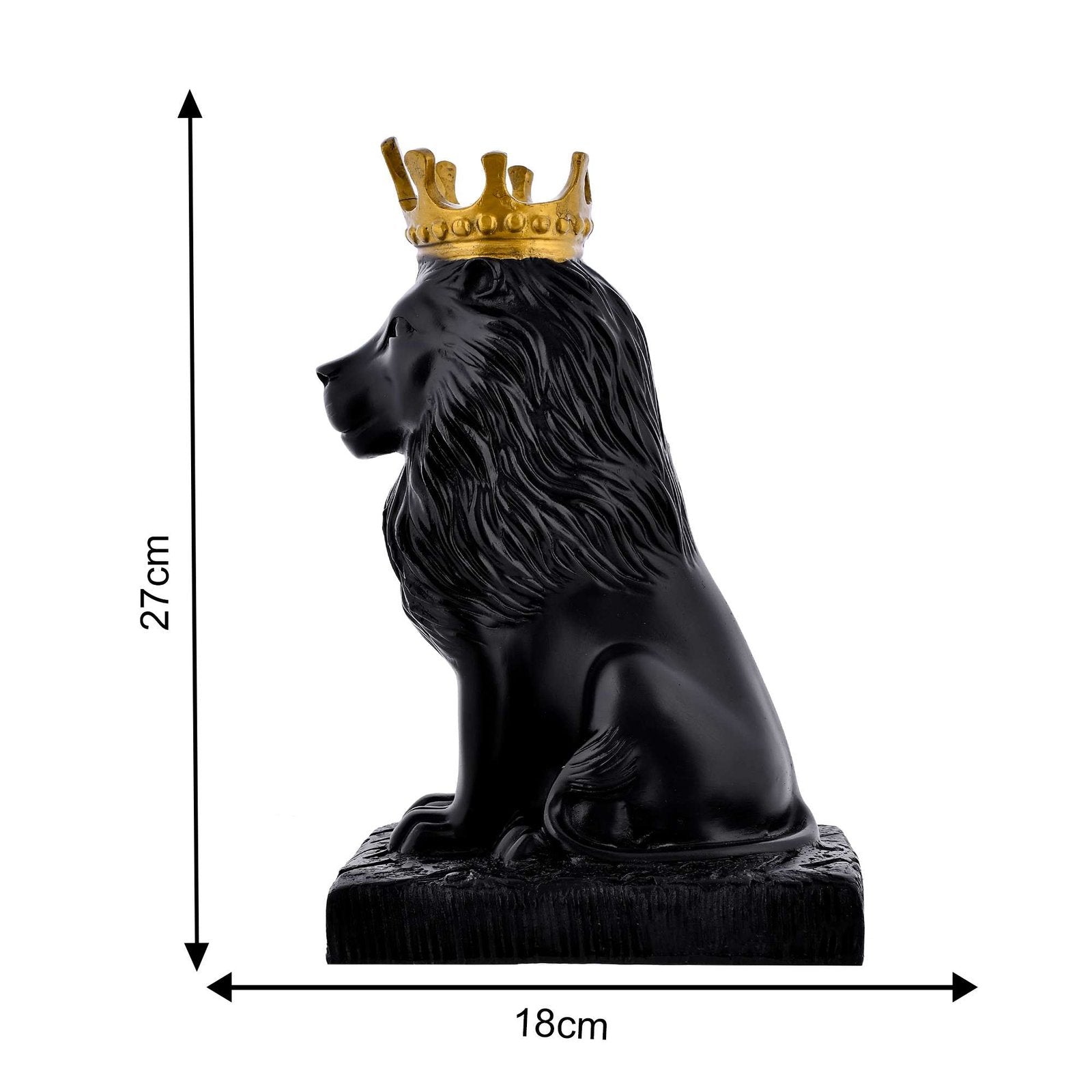 Lion Statue with Crown Sculpture