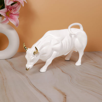 Artarium Abstract Art Charging Bull Figurine Idol