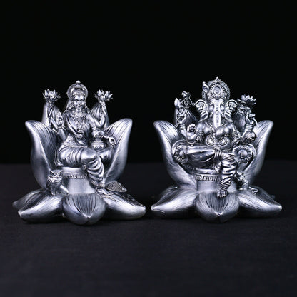 Artarium Padma Laxmi Ganesha Idol 4 inch - Lakshmi Ganesh Murti