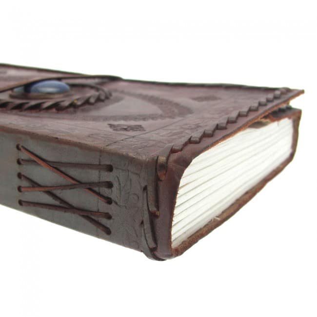 Craftshades – Vintage Single Stone Embossed Unique Design 7″5 Handcrafted Leather Journal/Diary 200 page | 100% Genuine Leather