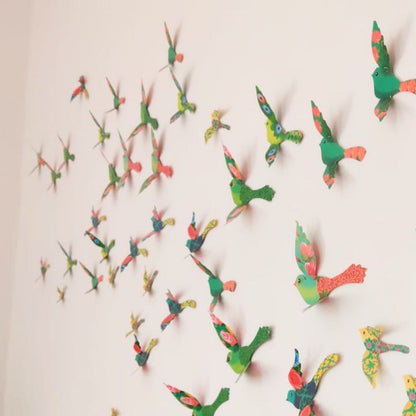 3 Packs of 24 Decorative Paper Birds - 72 Birds