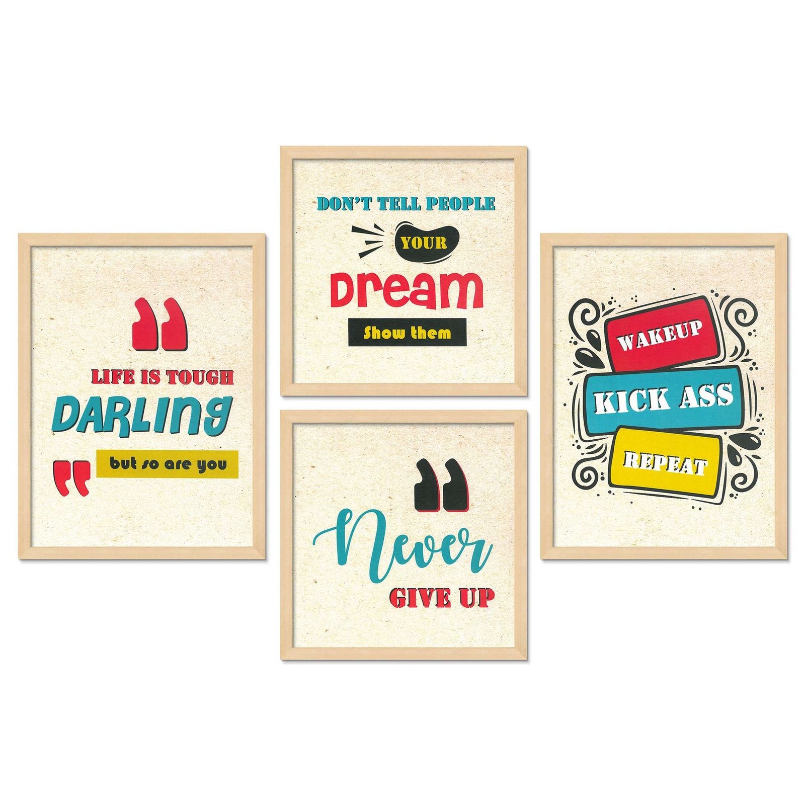 SET OF 4 DIGITAL WALL PAINTING
