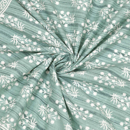 100% Pure Cotton Traditional Printed Bedsheet for Double Bed King Size Bedsheet with 2 Pillow Covers