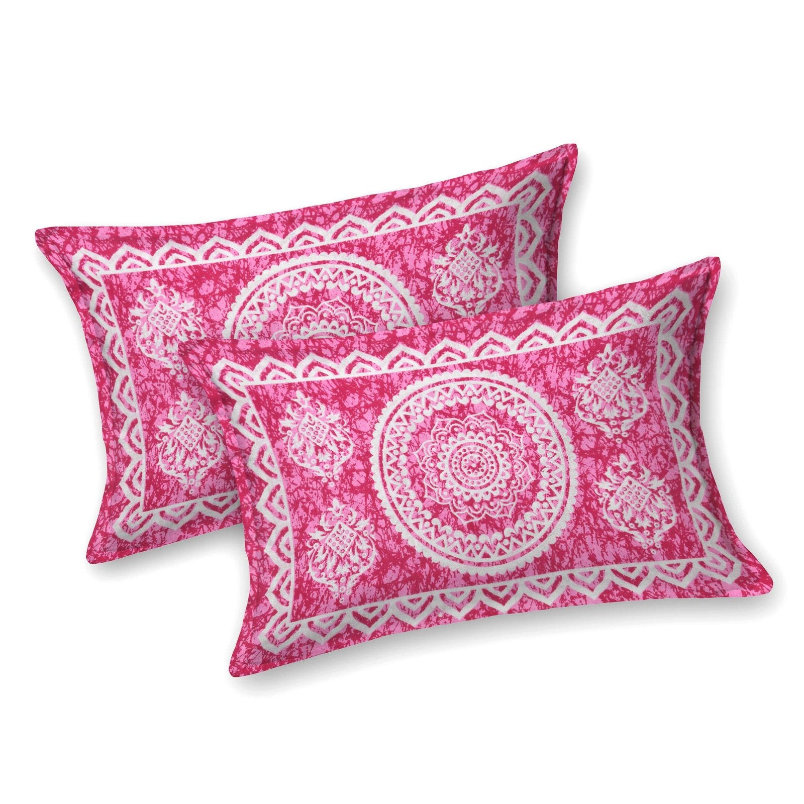 100% Pure Cotton Traditional Printed Bedsheet for Double Bed King Size Bedsheet with 2 Pillow Covers