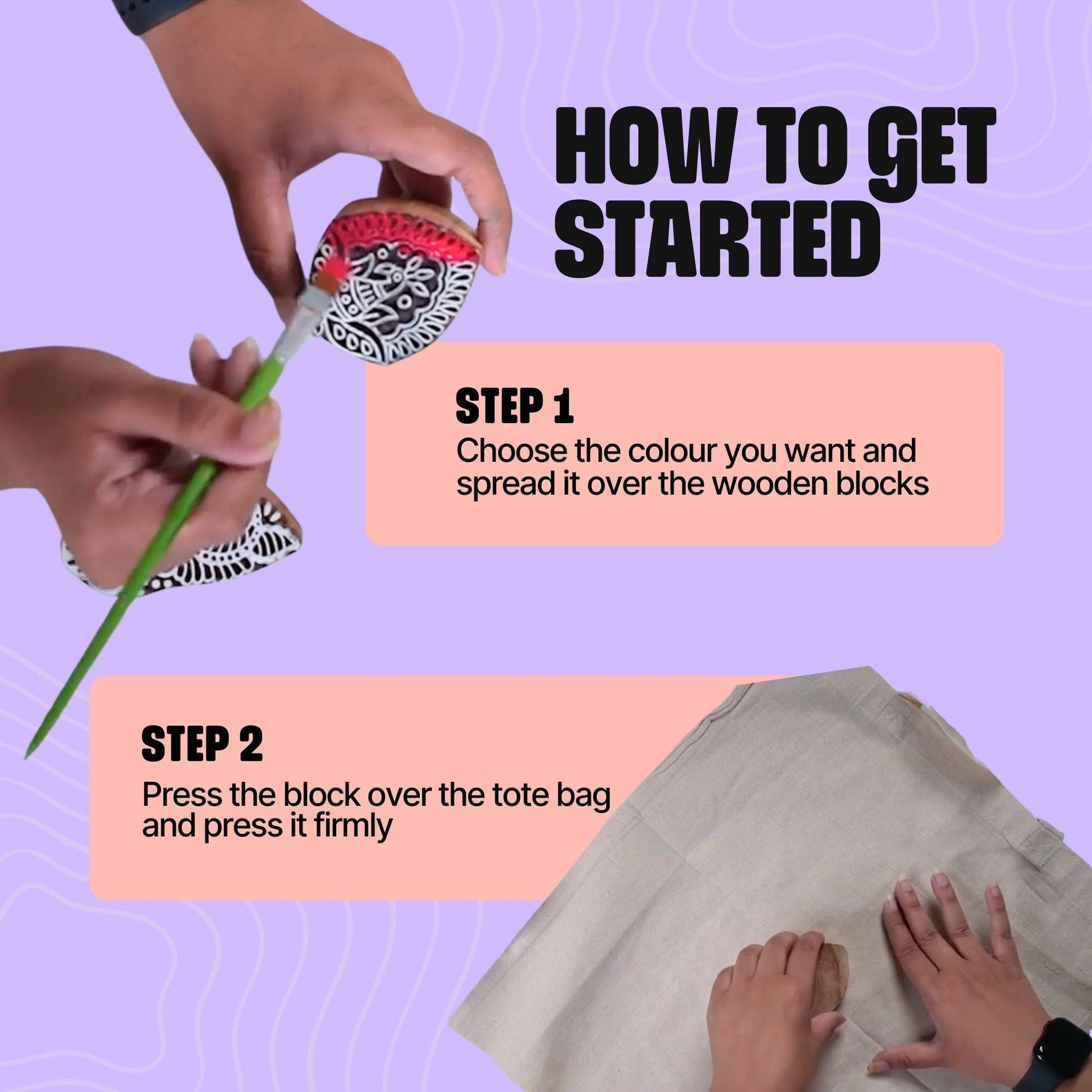 DIY Block Printing Kit (Tote Bag)