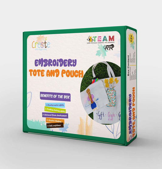 DIY Embroidery Tote and Pouch Kit | 12years+