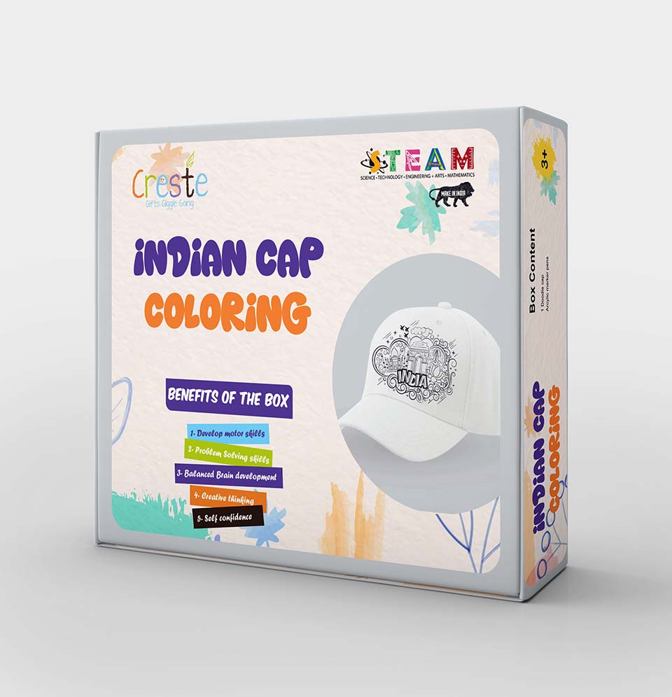 DIY Indian Cap Coloring Kit | 3years+