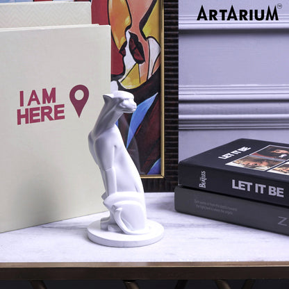 Artarium Abstract Art Sitting Panther Figurine Idol